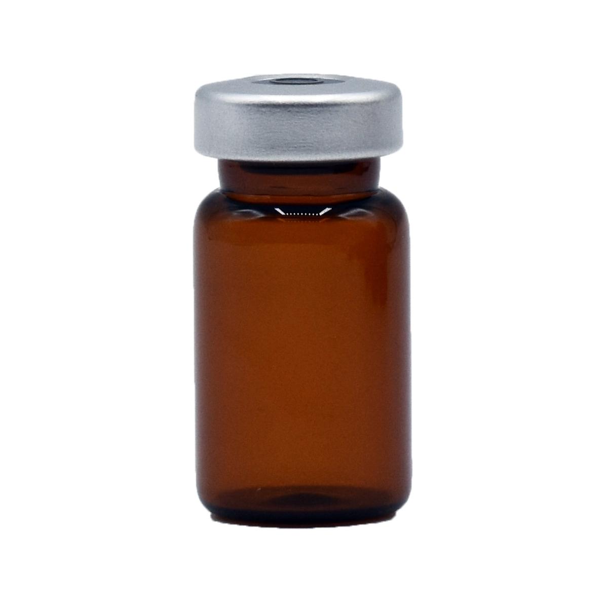 Sterile Empty Vials w/ Silver Caps, Amber Glass, 20 mm, 25/bx - 5 mL SEV520S AMB