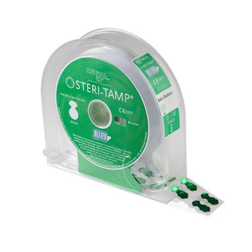 Steri-Tamp Belly Button Bag Seal  Green  1 000 seals roll