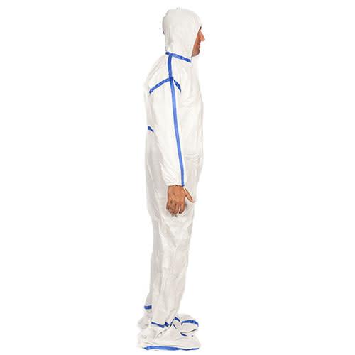 Coveralls, w/Hood & Boots, PE/PP Laminated, Sterile TCBACV54ST 3XL