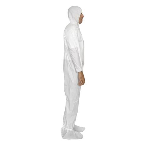 Coverall W Hood  Attached Laminated Booties  Elastic Wrist b