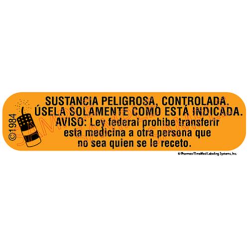 Auxiliary Label - SUSTANCIA PELIGROSA CONTROLADA USELA SOLAM