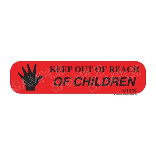 Auxiliary Label - Keep Out of Reach of Children 1000 Labels