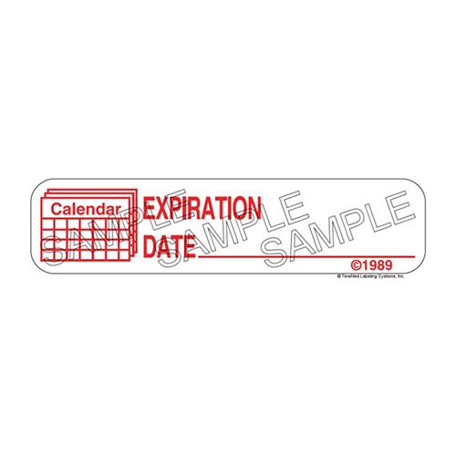 Auxiliary Label - Calendar Expiration Date 1 000 Labels