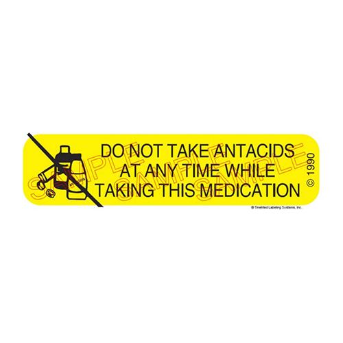 Auxiliary Label - Do Not Take Antacids 1 000 Labels