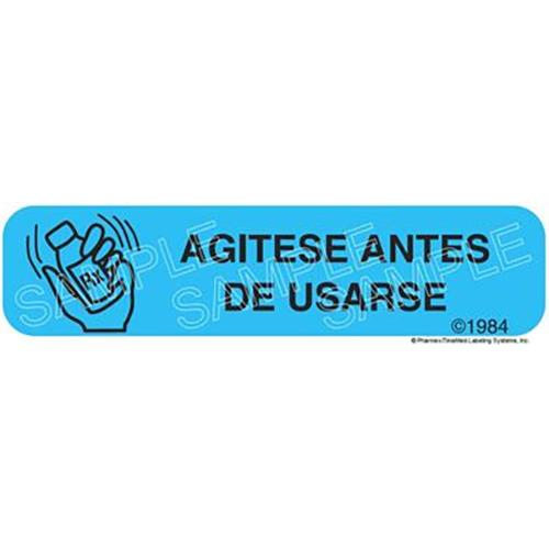 Auxiliary Label - Agitese Antes De Usarse  1 000 Labels 