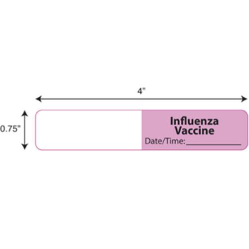Flag Warning Labels - Influenza Vaccine  1000 EA