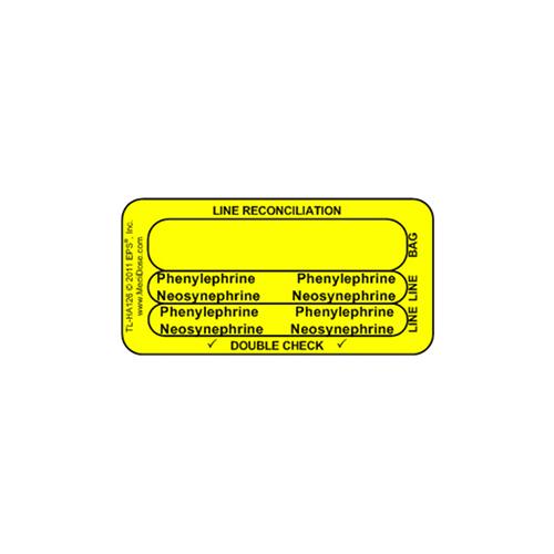 Line Tracing Label - Phenylephrine Neosynephrine Black Text