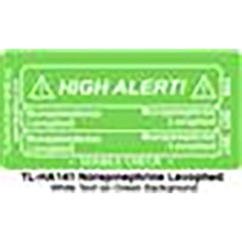 Line Tracing Label - Norepinephrine Levophed White Text on G