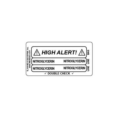 Line Tracing Label - NITROGLYCERIN Black Text on White Backg