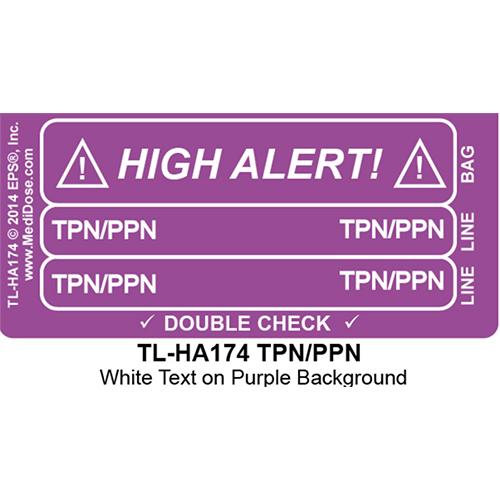 Line Tracing Label - TPN PPN White Text on Purple Background
