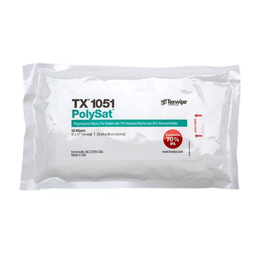 PolySat  Pre-wetted Polypropylene Wipers  70  IPA 30  DIW