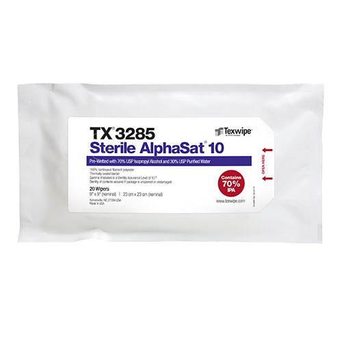 AlphaSat  Sterile  Pre-Wetted Polyester Wiper  9 x 9 