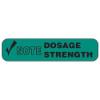 Note Dosage Strength Labels, 1 5/8