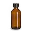 Amber Boston Round Glass Bottles 16 oz.