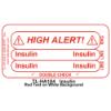 Line Tracing Label - Insulin Red Text on White Background 10