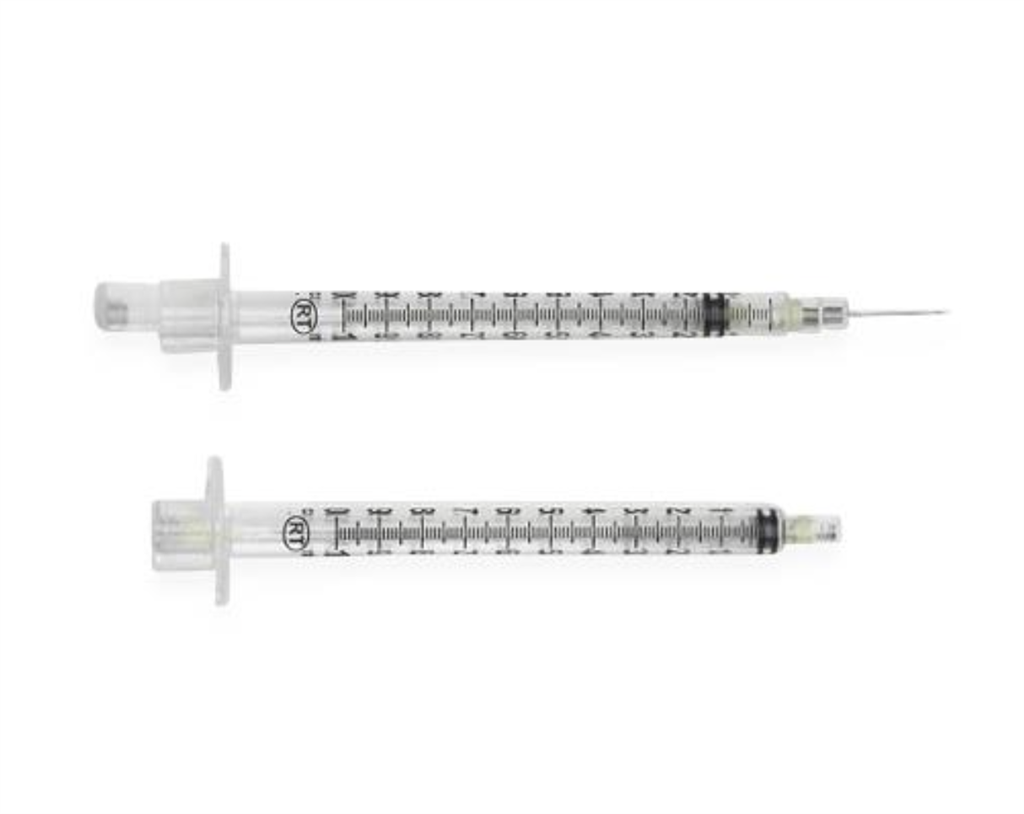 VanishPoint Tuberculin Syringe, 1 mL, 27G x 1/2" 100/CS