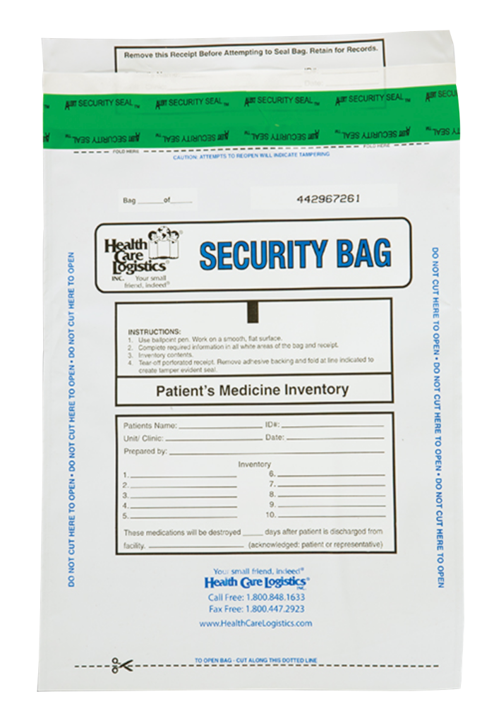 Patients Medicine Inventory Bags, 9x12, White, 250/EA