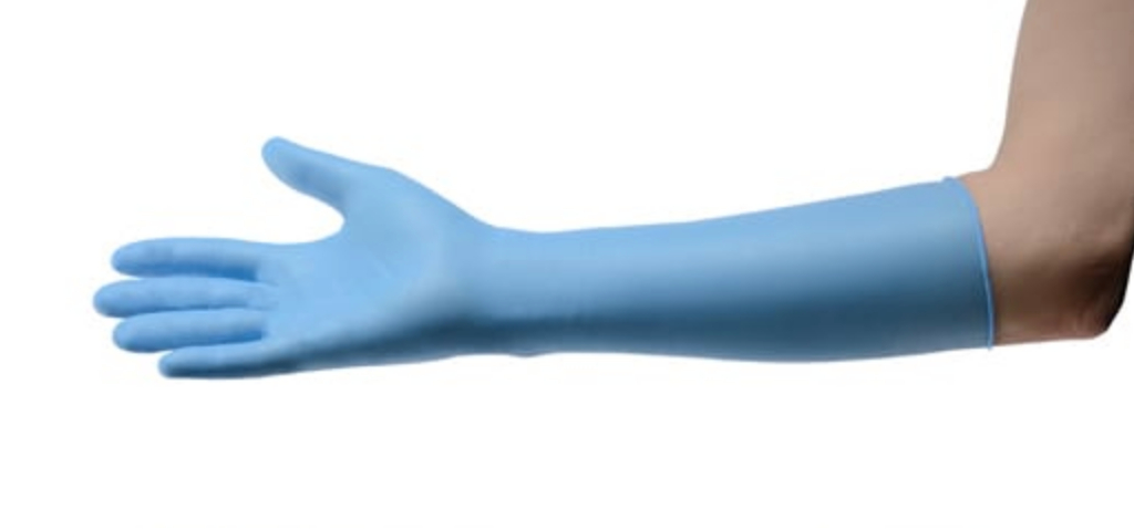 NitriDerm CS 16” Length Extended Cuff Nitrile Exam Glove, NFPA Certified, Size XL, 50/BX, 10BX/CS