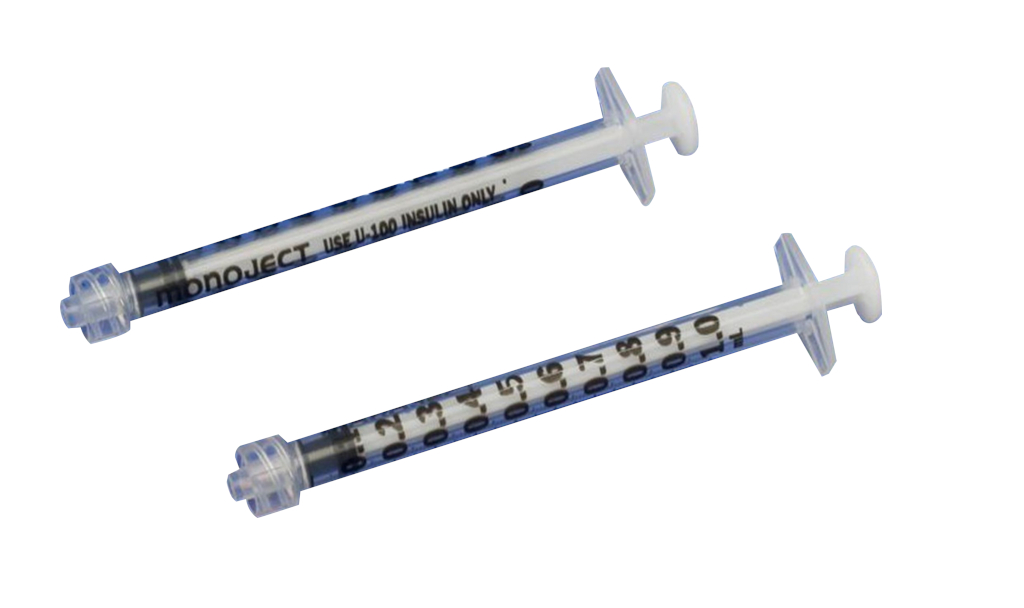 Monoject Luer Lock Tip Tuberculin Syringe, 1ML, Sterile, 240/CS