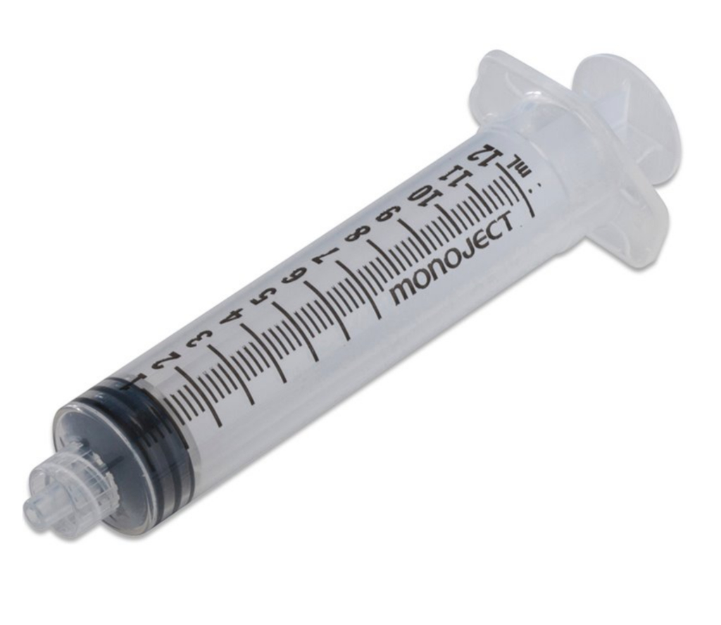 Monoject Luer Lock Tip Syringe, 12ML, Sterile, 100/EA 1000/CS
