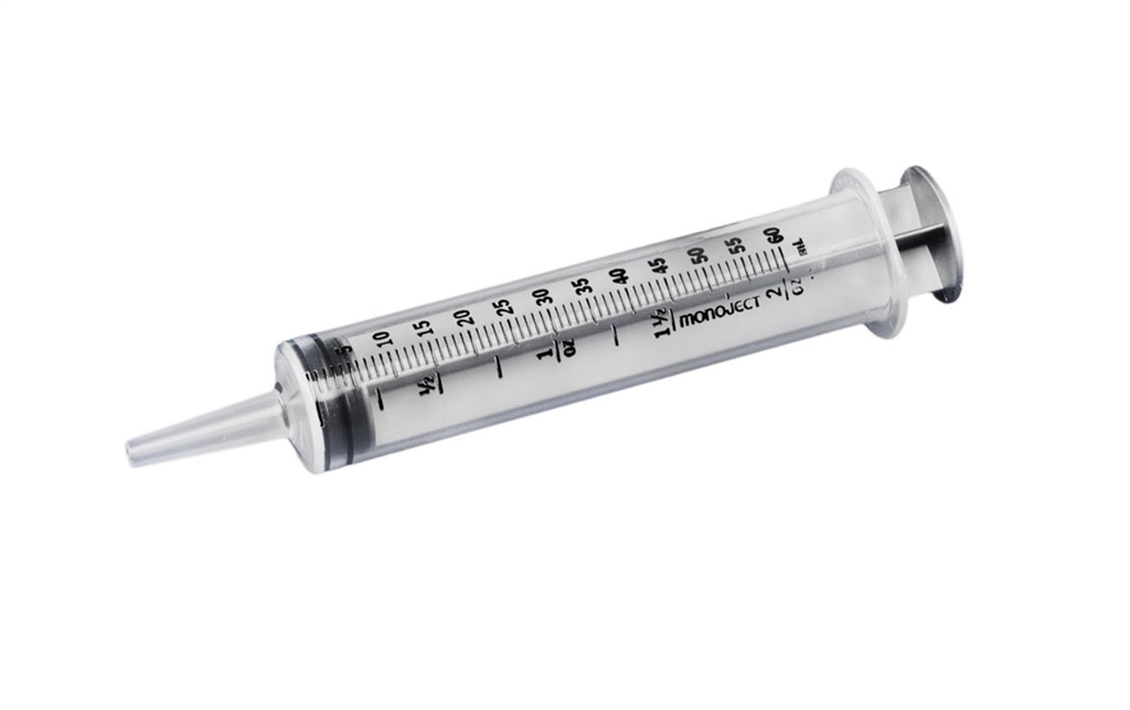 Luer Slip Tip Syringe, Regular, Sterile, 60 mL, 30/EA 360/CS