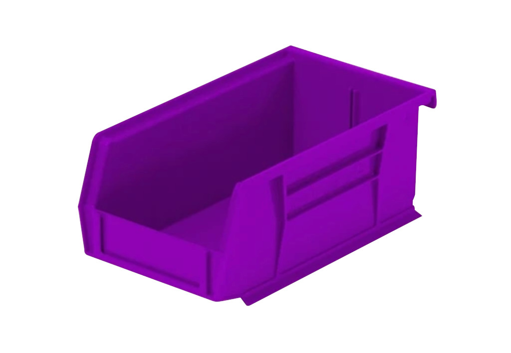 Super Tough Bin, 4x3x7, Purple, 1/EA