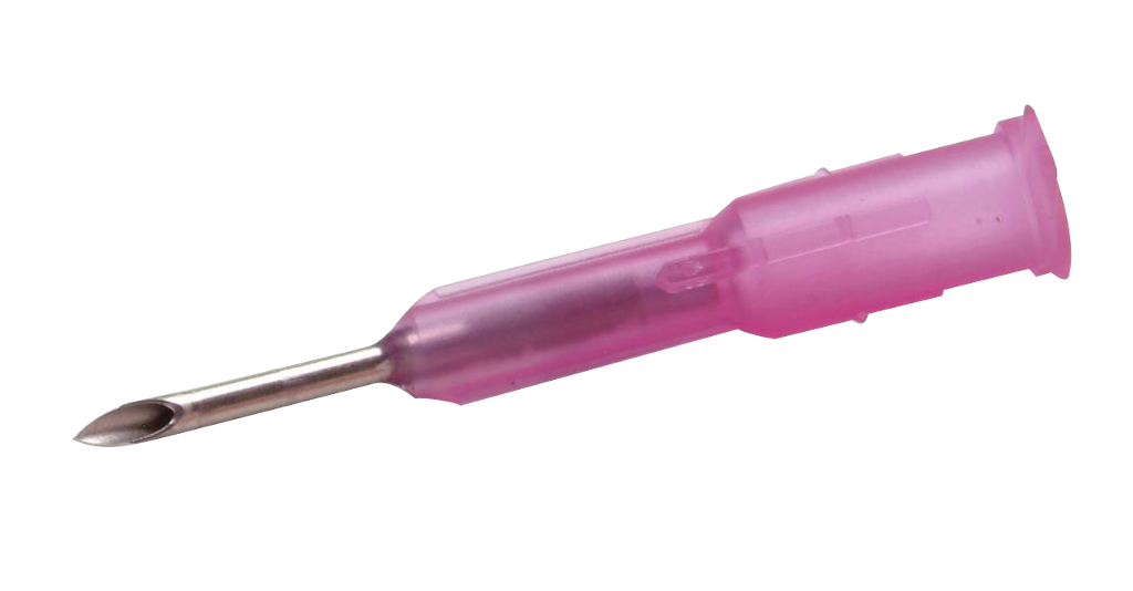 1.0", Purple TwoFer Huber-Tipped Vented Needle (100 Pack)