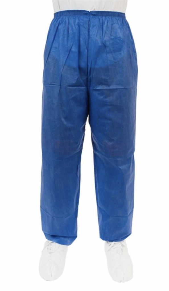 Blue SMS Soft Scrub Pants, Wide Elastic Waist, Open Ankle, Hip Pocket 30/cs