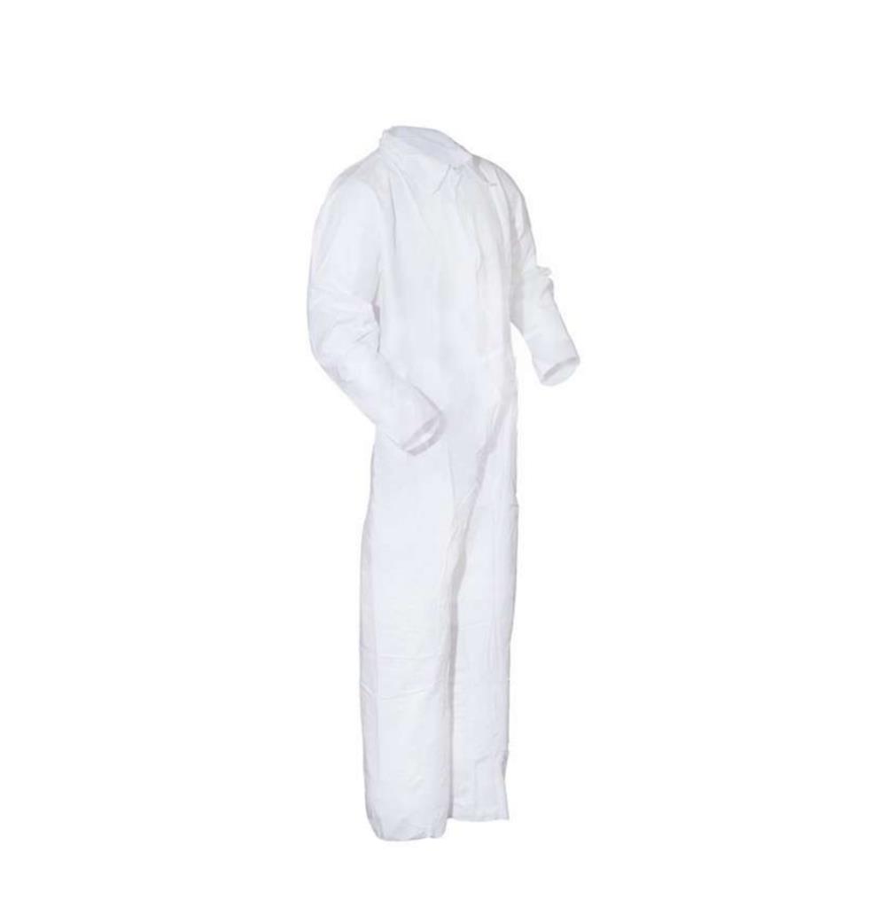 Coverall, White MP Coated, Collar, No Elastic, 2XL,  25/CS