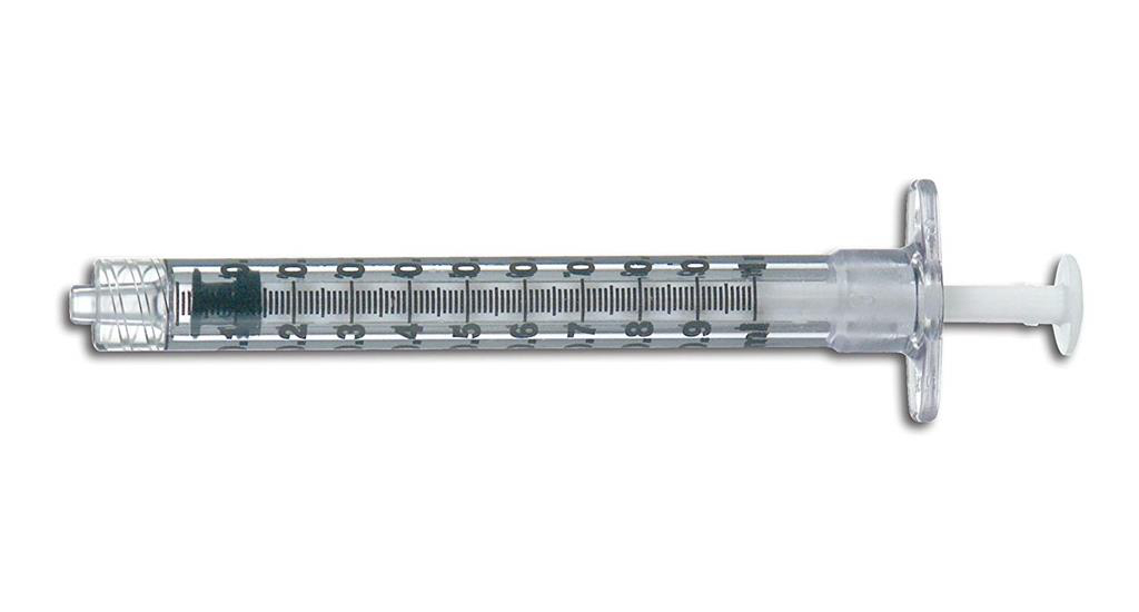 1mL Luer Lock Syringe Only, Sterile , Single Use, 800/CS