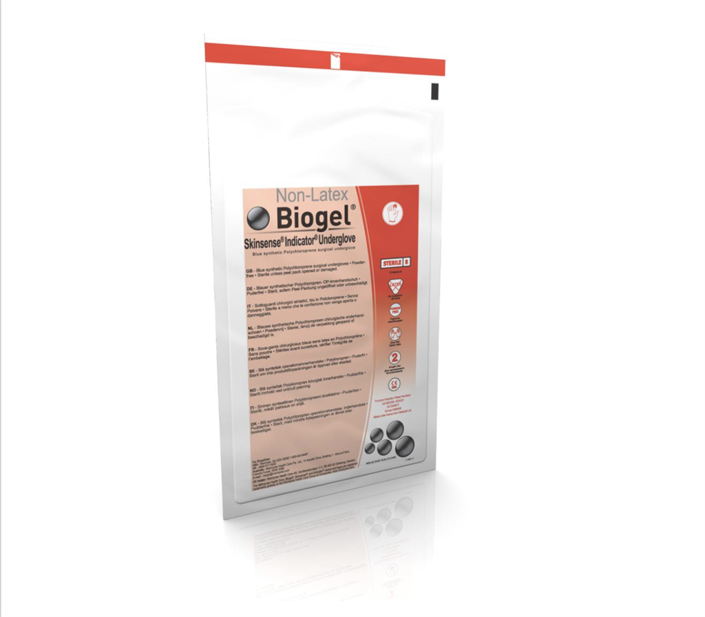 Biogel Skinsense Indicator Sterile Powder-Free Synthetic Surgical Undergloves, Size 6.5, 200/CS