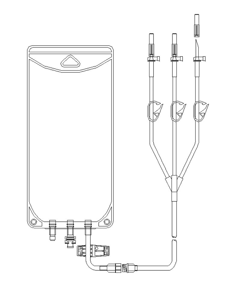1000ml EVA Gravity Bag - 2 Leg Detachable 50/case