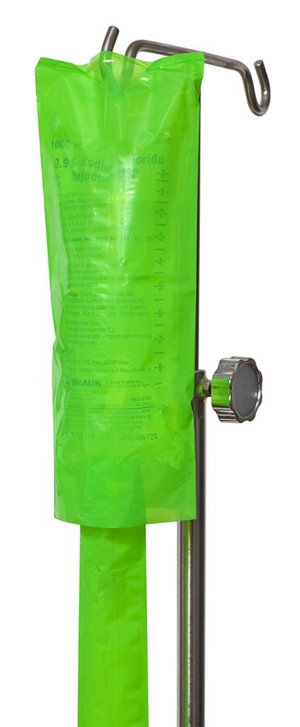 Slit-Top Green Uvli Bag For 3-Liter IV Bags, 3000MI, 10" x 18", 250/CS