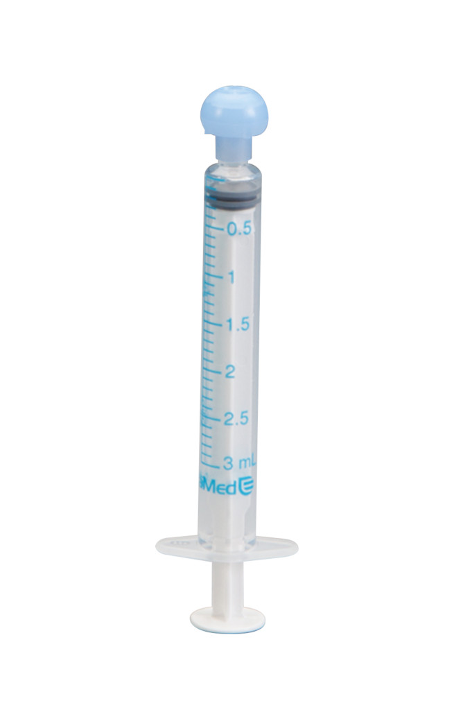 Exacta Med Oral Dispenser with Tip Cap 3mL Clear 50/pk