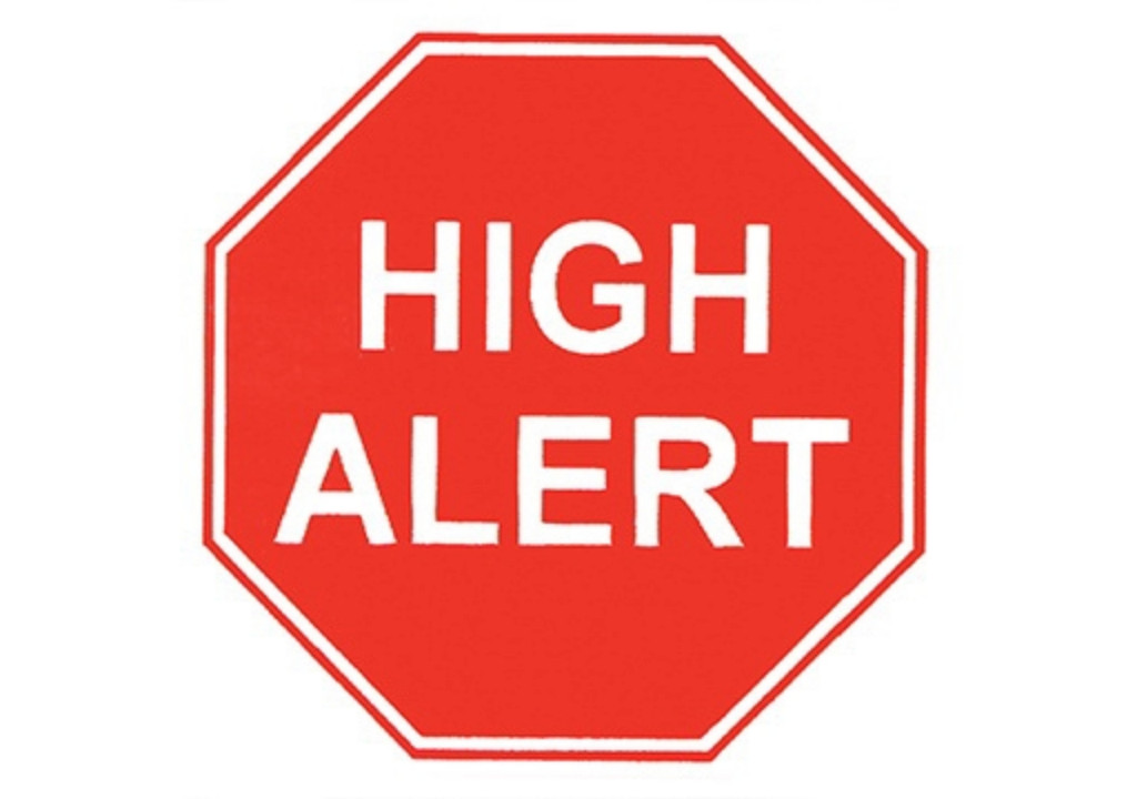  High Alert Label Stop Sign Shape Label 