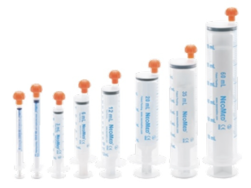0.5ml Bulk Packaged Clear Oral Dispenser w/ Blue Gradient Markings (Tip Cap Included) 500/case  20/E