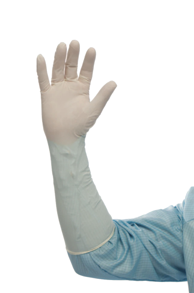 Sterile Nitrile Gloves, Elbow Length For Extra Protection, 16" Length, White