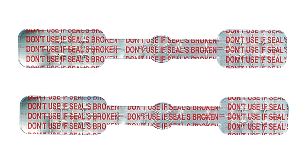 ChemoPlus™ IVA™ IV Bag Security Seal, for Larger 4.25IN Syringe, Silver/Red Ink, 1000/EA