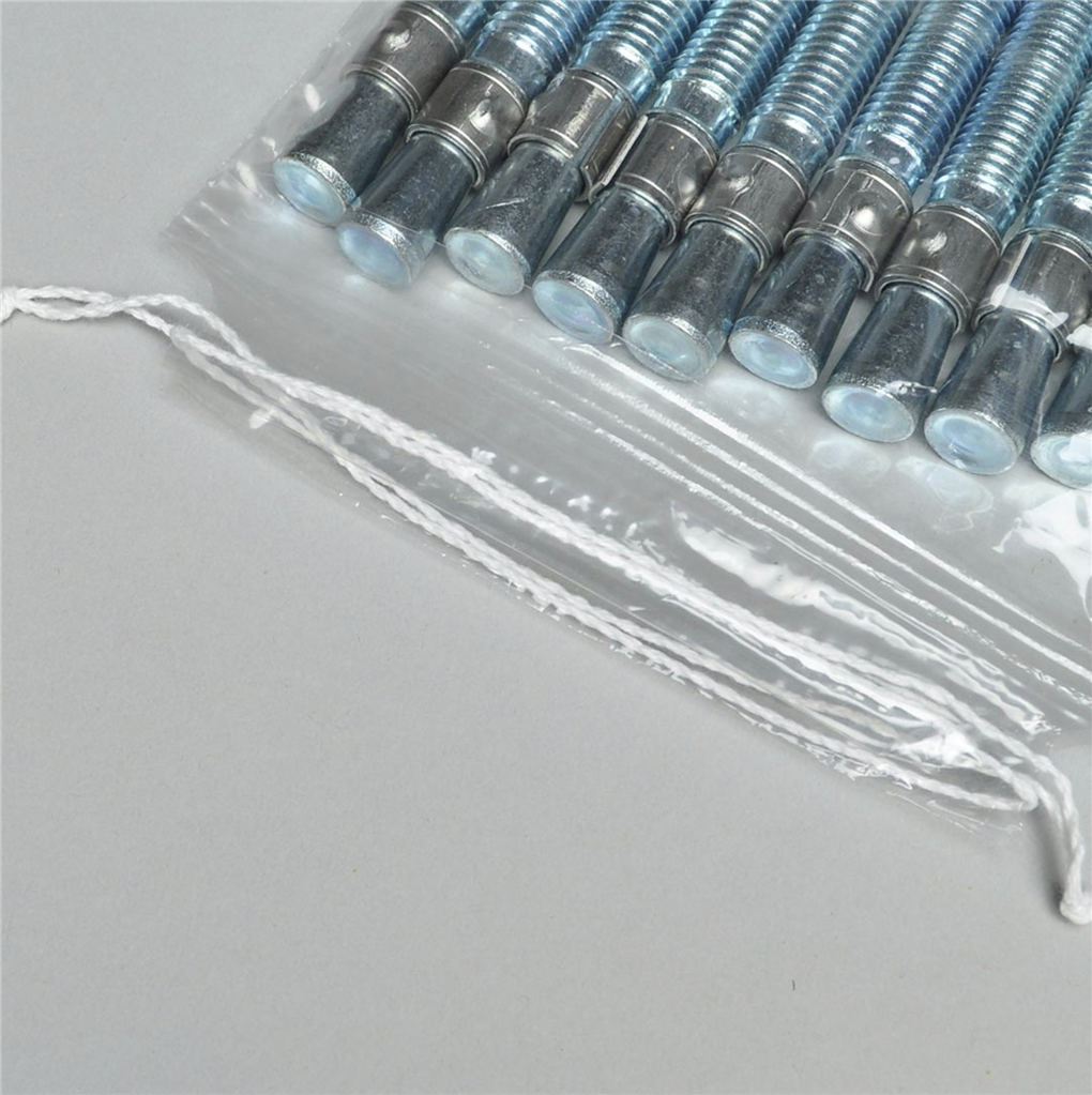 9" x 12" 1.5 mil Polypropylene Pull-Tite Drawstring Bag, 1000/CS
