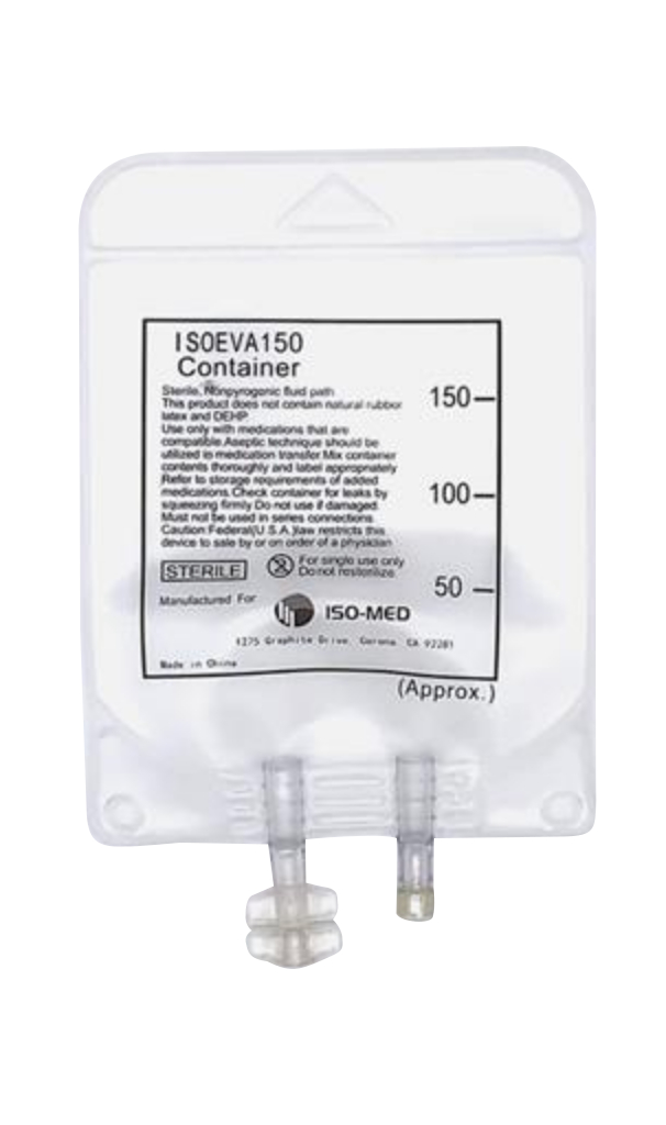 ISO-MED Sterile EVA 2-Port Bags - 150ml 50/CS