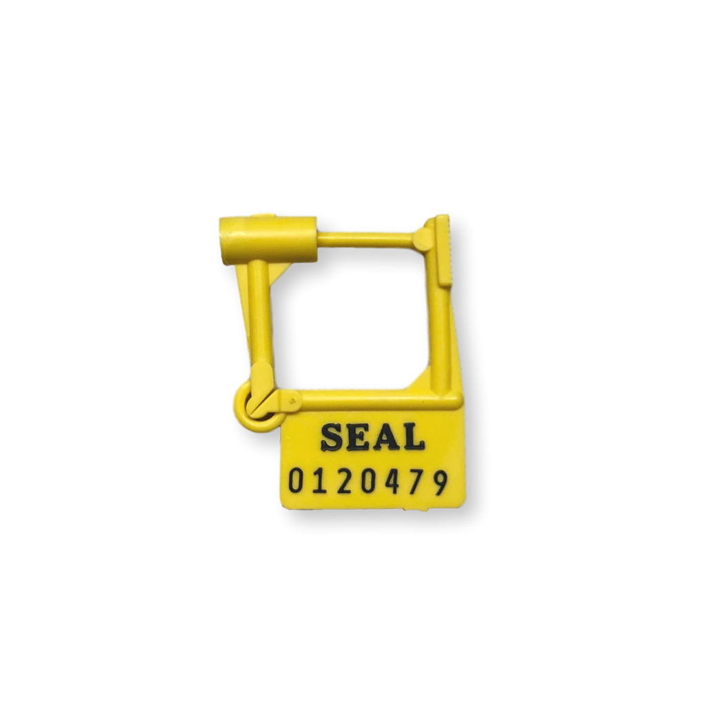 Padlock Plastic Safety Control Seals With Numbers - Yellow 100/box