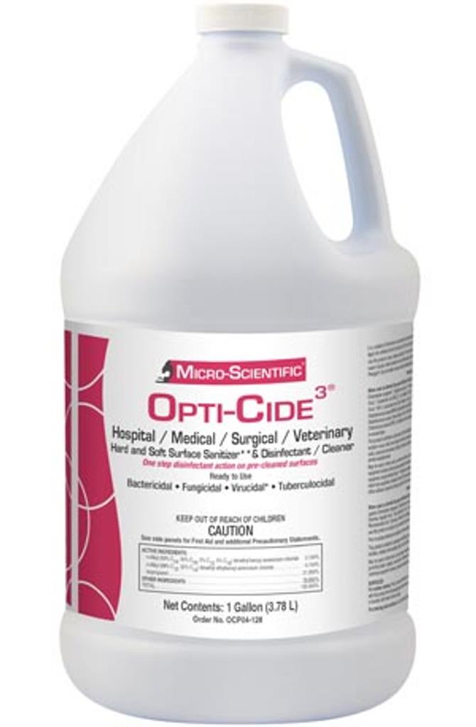 Opti-Cide 3, Cleaner, Disenfectant,  Gallon,  4/CS