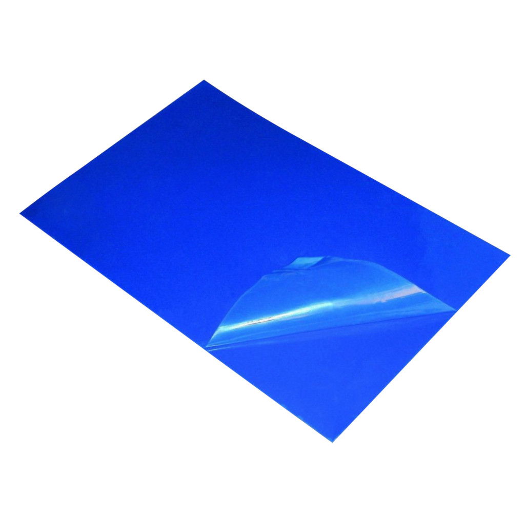 Tacky Mat Blue Base , Clear Film 18" x 36" 30 layers mats, 8 mats/case
