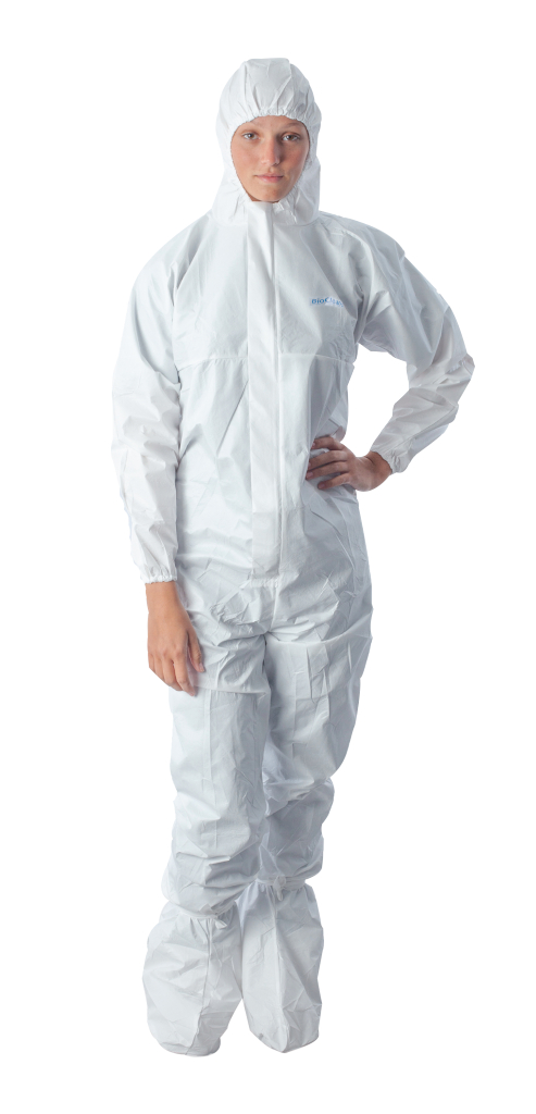 BioClean-D, Sterile Coverall, Zip with Sealable Boots, Hood, Elastic Back, Cuffs, and Ankles, 15/CS