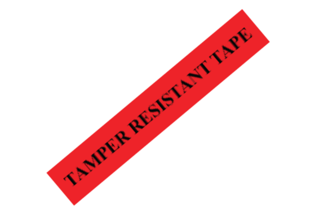TampAlert Labels - Tamper Resistant Tape Strip Labels 1/2" x 7-1/8" 100 labels