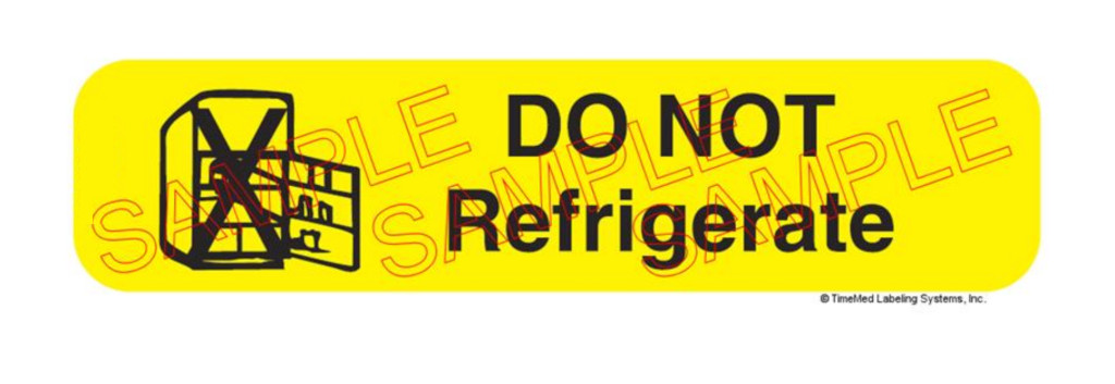 Auxiliary Label - Do Not Refrigerate 1,000 Labels