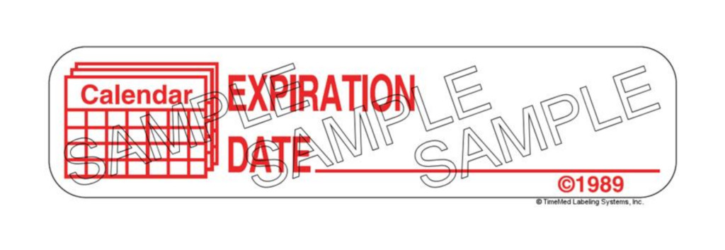 Auxiliary Label - Calendar Expiration Date 1,000 Labels