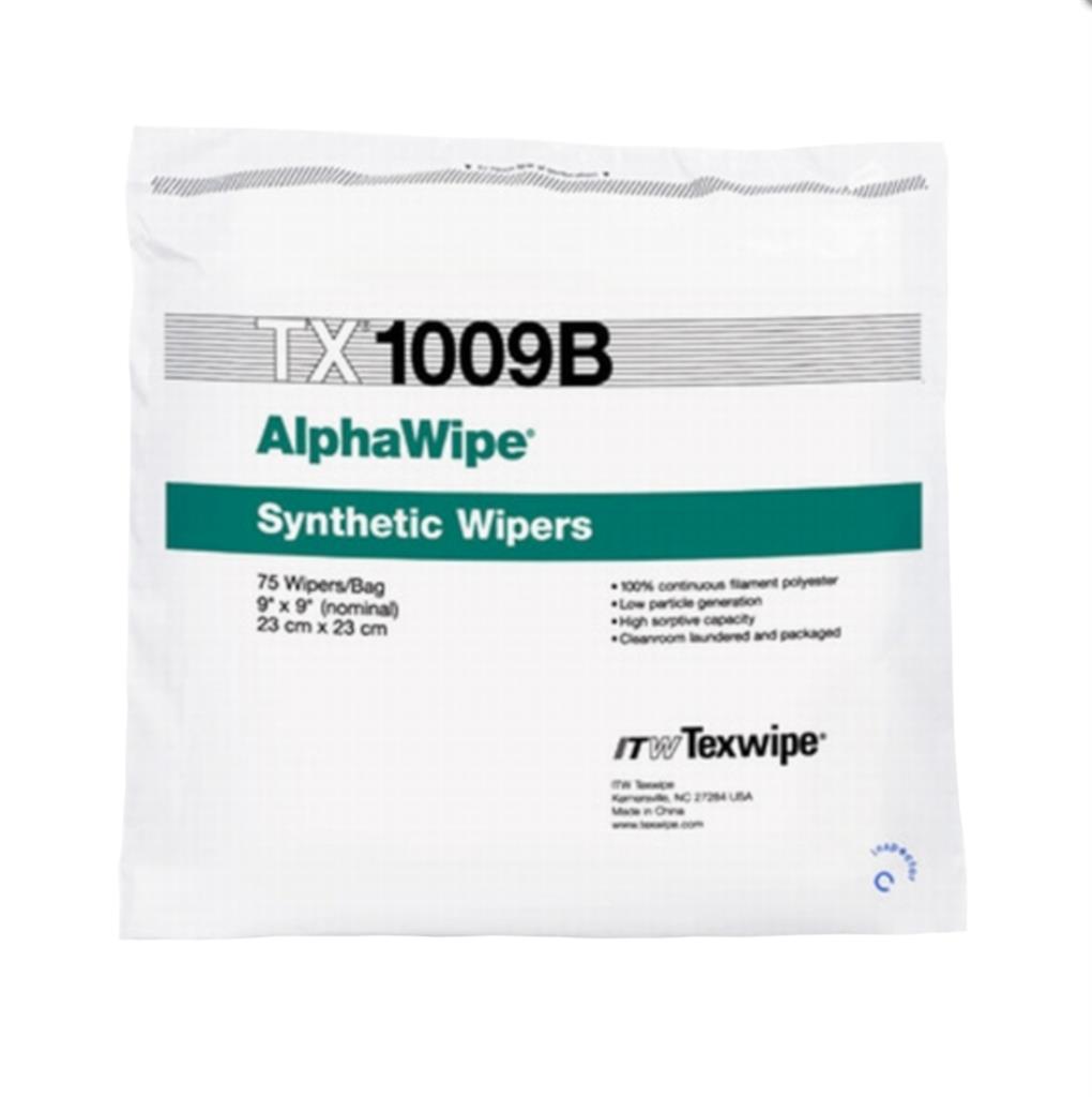 AlphaWipe®, 9" x 9" Dry Cleanroom Wipers, Bulk Packaged, Non-Sterile, 150/EA, 1500/CS