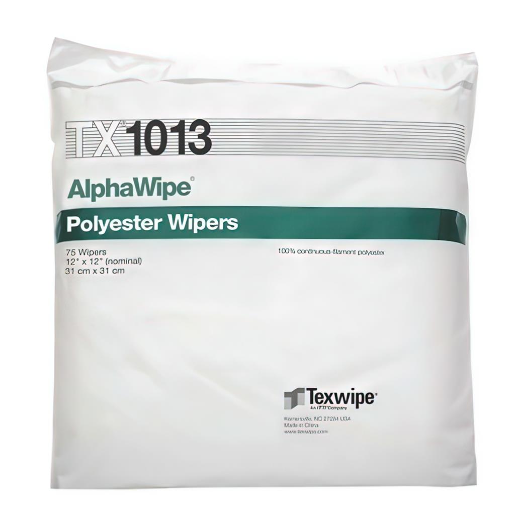 AlphaWipe 12"x12" (31cmx31cm) polyester wipers, Non Sterile, 75/EA, 750/CS 