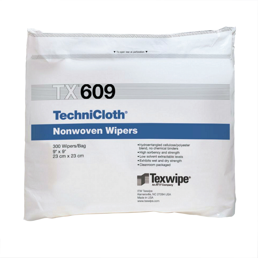 TechniCloth 9" x 9" (23 cm x 23 cm) nonwoven, cellulose/polyester blend wiper